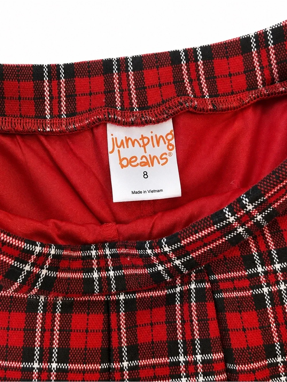Jumping Beans Girls Plaid Skorts Lot of 2 Size 8 Built In Shorts NWOT